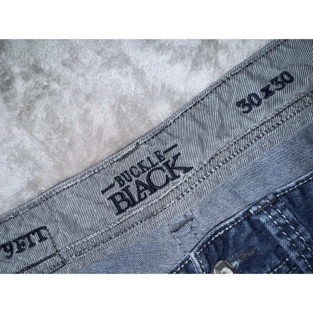 Buckle Black Men's Jeans 30X30 Slim Straight Low Rise Stretch Thick Stitch - Picture 14 of 16